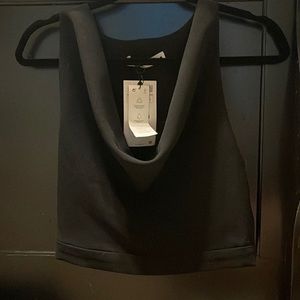 Zara black cowl neck top